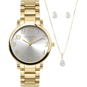 Kit Relógio Condor Feminino com Colar e Brincos CO2035NFX/K4K