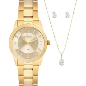 Kit Relógio Condor Feminino com Colar e Brincos CO2035NQN/K4X