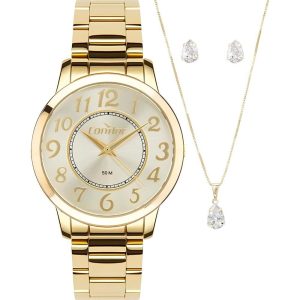 Kit Relógio Condor Feminino com Colar e Brincos CO2035NQU/K4X