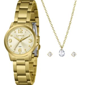 Kit Relógio Lince Feminino com Colar e Brincos LRG4847L32KBSEC2KX