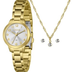 Kit Relógio Lince Feminino com Colar e Brincos LRG4848L30KBSBS2KX