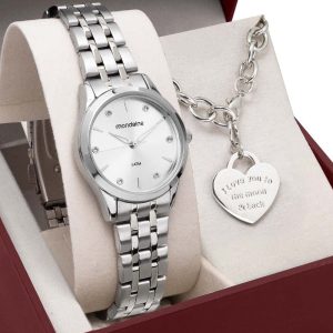 Kit Relógio Mondaine Feminino com Pulseira 32610L0MKNE2K4