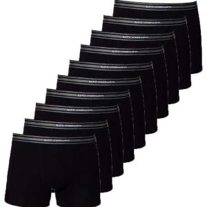 Kit com 10 Cuecas Boxer Lupo 523-003 Preto