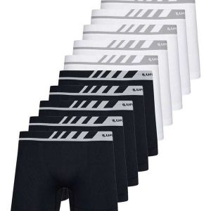 Kit com 10 Cuecas Boxer Lupo 671-002 Preto-Branco
