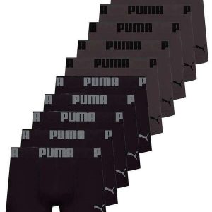 Kit com 10 Cuecas Boxer Puma 14100-001 Preto-Chumbo