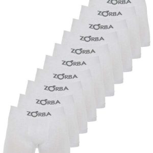 Kit com 10 Cuecas Boxer Zorba 781 Branco