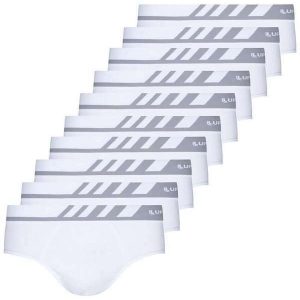 Kit com 10 Cuecas Slip Lupo 691-002 Branco