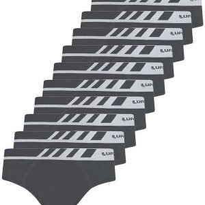 Kit com 10 Cuecas Slip Lupo 691-002 Grafite