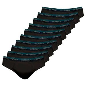 Kit com 10 Cuecas Slip Zorba 0764 Preto