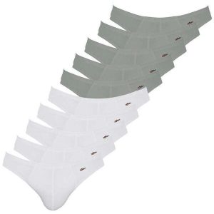 Kit com 10 Cuecas Slip Zorba 772 Branco-Grafite