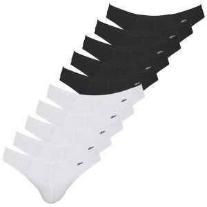 Kit com 10 Cuecas Slip Zorba 772 Branco-Preto