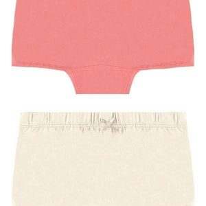 Kit com 2 Calcinhas Infantil Malwee 1000111502 D020u-Rosa-Off-White