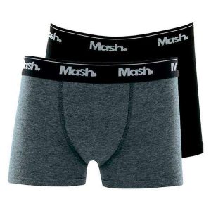 Kit com 2 Cuecas Infantil Boxer Mash 190.03 Cinza-Preto