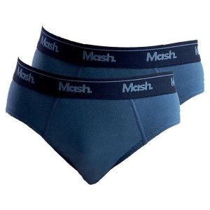 Kit com 2 Cuecas Infantil Slip Mash 193.01 Azul-Jeans