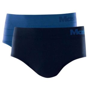 Kit com 2 Cuecas Slip Mash 711.03 Az04-Azul-Marinho