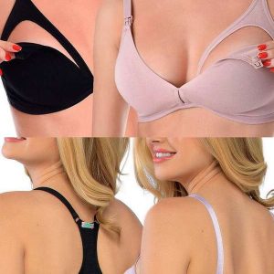 Kit com 2 Sutiãs Amamentação Love Secret 42101 460-Rosa-Blush-Preto