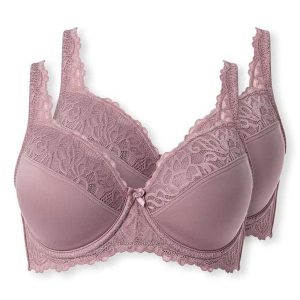 Kit com 2 Sutiãs com Aro e Bojo Iridien Demillus 65204 Taça B Lilás-Místico