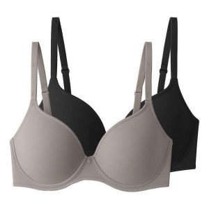 Kit com 2 Sutiãs com Aro e Bojo Liz 51381 Taça B Sepia-Preto