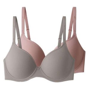 Kit com 2 Sutiãs com Aro e Bojo Liz 51381 Taça C Sepia-Blush
