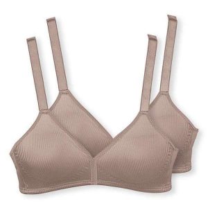 Kit com 2 Sutiãs sem Aro e sem Bojo Moderato Demillus 61100 Bege-Rosado
