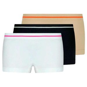 Kit com 3 Calcinhas Infantil Lobinha 18720-001 Branco-Preto-Natural-Peach