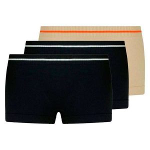 Kit com 3 Calcinhas Infantil Lobinha 18720-001 Preto-Natural-Peach