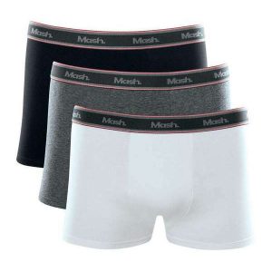Kit com 3 Cuecas Boxer Mash 110.34 Cz06-Branco-Chumbo-Preto