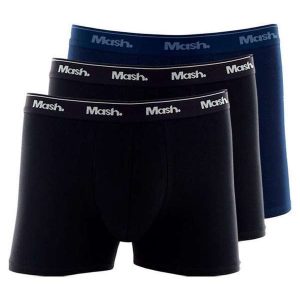 Kit com 3 Cuecas Boxer Mash 170.26 Preto-Marinho