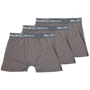 Kit com 3 Cuecas Boxer Red Nose 320 Cinza