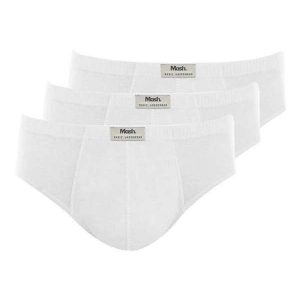 Kit com 3 Cuecas Slip Mash 074.58 Branco