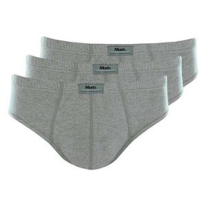 Kit com 3 Cuecas Slip Mash 074.58 Cinza-Mescla