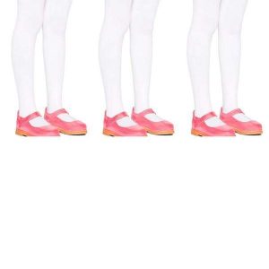 Kit com 3 Meias Calças Infantil Fio 80 Opaca Lobinha 2576-001 Branco