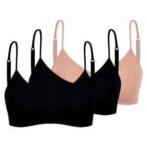 Kit com 3 Tops sem Aro e sem Bojo Trifil 4377 Preto-Macadâmia