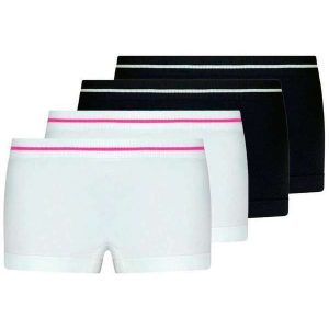 Kit com 4 Calcinhas Infantil Lobinha 18720-001 Branco-Preto