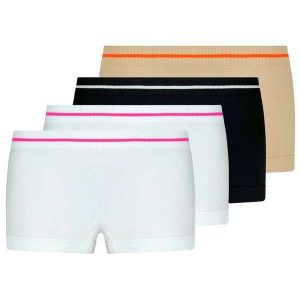 Kit com 4 Calcinhas Infantil Lobinha 18720-001 Branco-Preto-Natural-Peach