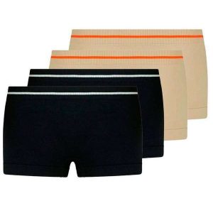 Kit com 4 Calcinhas Infantil Lobinha 18720-001 Preto-Natural-Peach