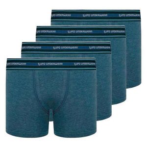 Kit com 4 Cuecas Infantil Boxer Lupinho 141-003 Azul-Jeans