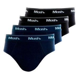 Kit com 4 Cuecas Infantil Slip Mash 193.01 Marinho-Preto