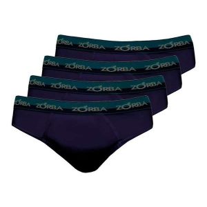 Kit com 4 Cuecas Slip Zorba 0764 Marinho