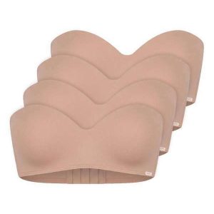 Kit com 4 Sutiã Bustiê com Aro e Bojo Hope 2083 Taça B Camurca