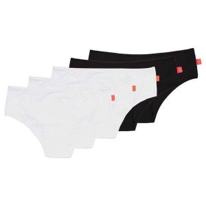 Kit com 5 Calcinhas Infantil Sanny 211559 Branco-Preto