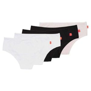 Kit com 5 Calcinhas Infantil Sanny 211559 Branco-Preto-Base