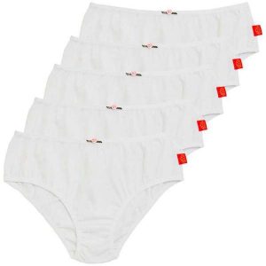 Kit com 5 Calcinhas Infantil Sanny 212830 Branco