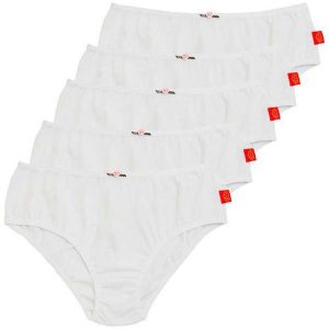 Kit com 5 Calcinhas Infantil Sanny 222962 Branco