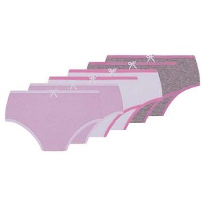 Kit com 6 Calcinhas Lobinha 18101-089 Infantil 0900-Lilás-Branco-Cinza