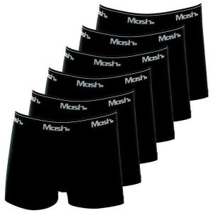 Kit com 6 Cuecas Infantil Boxer Mash 190.03 Preto