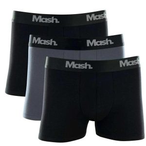 Kit/3 Cueca Boxer Mash 110.16 Pt01-Preto/Cinza/Preto