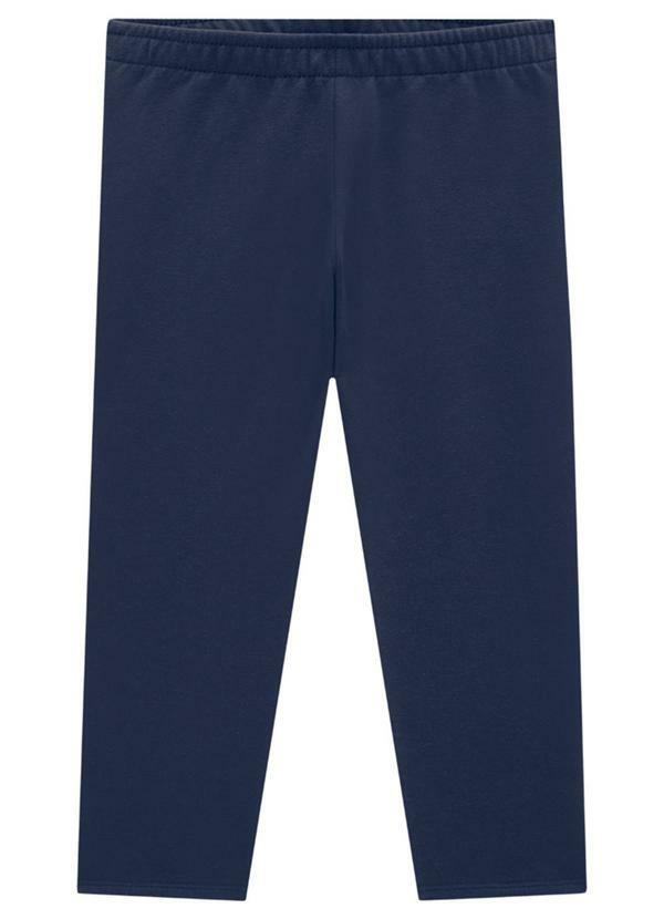 Legging Infantil em Molecotton Felpado Azul