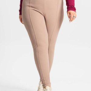 Legging Plus Size em Courino Marrom