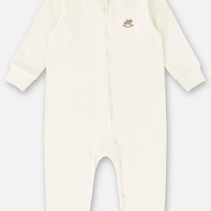 Macacão Básico Unissex para Bebê Off White